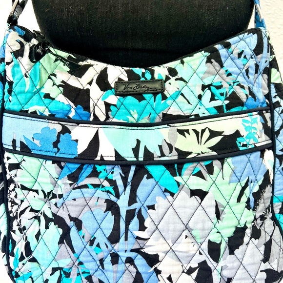 Vera Bradley Floral Quilted Shoulder Bag - Blue and Black - Picture 2 of 7
